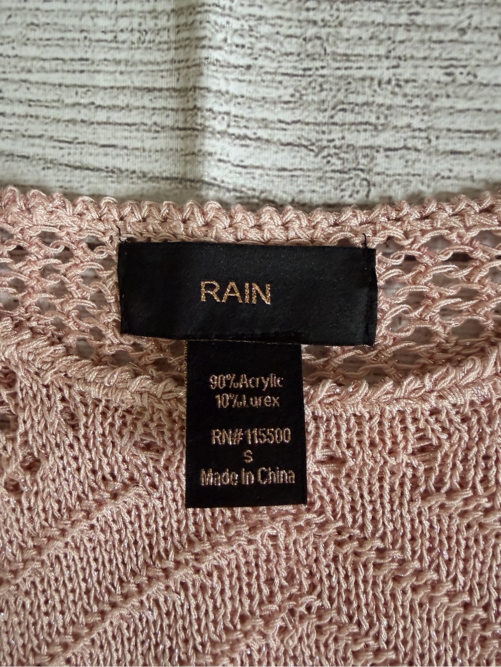 Rain Rose Pink Knit 3/4 Sleeve Sweater - Picture 4 of 5